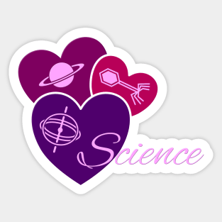 Heart for Science Sticker